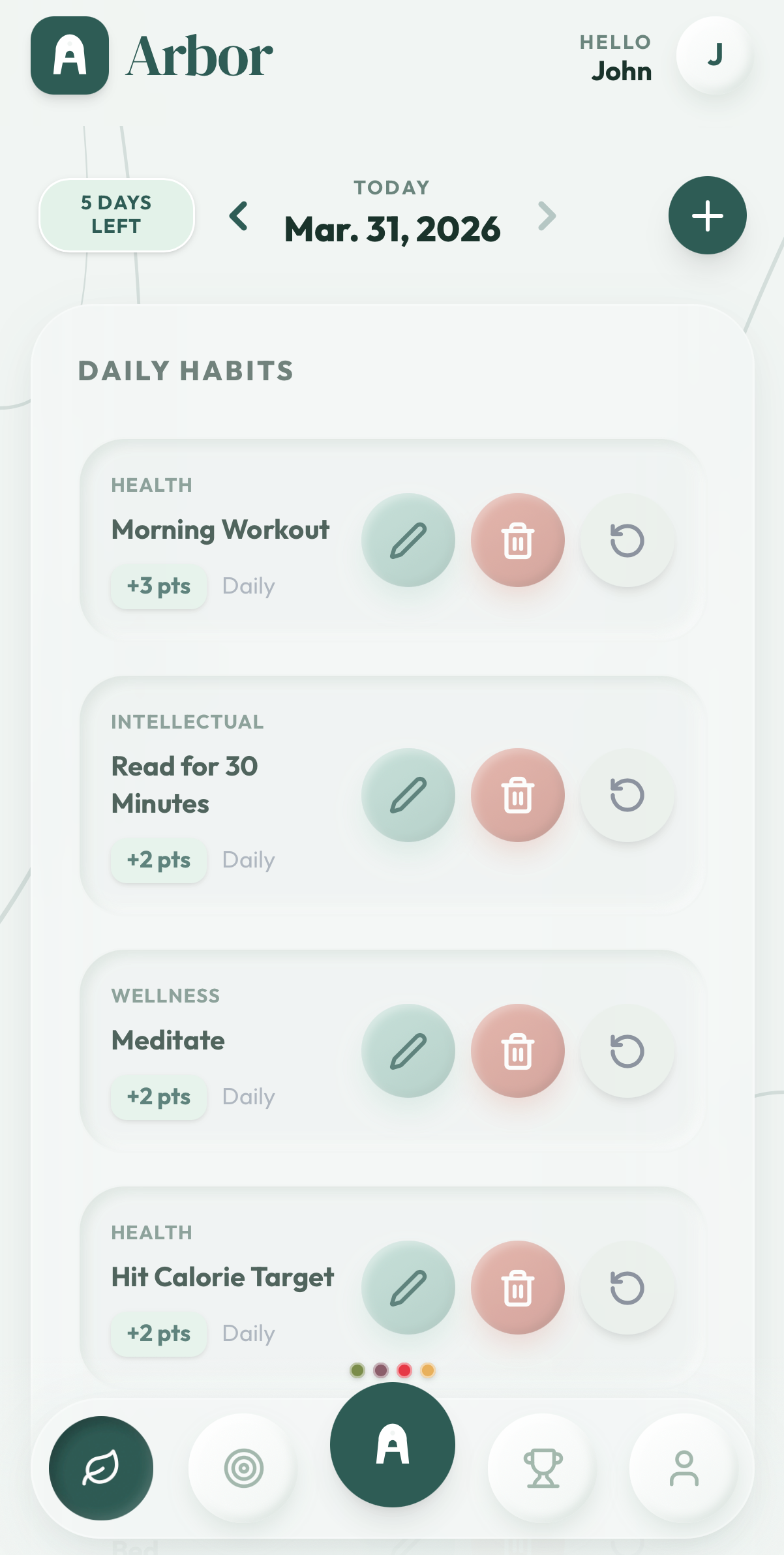 Arbor — personal growth tracking