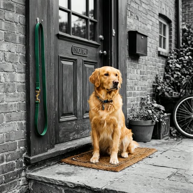 Dog waiting by door